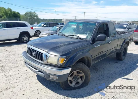 2002 Toyota Tacoma Base V6 из США, поврежденный, VIN 5TEWN72N02Z139979